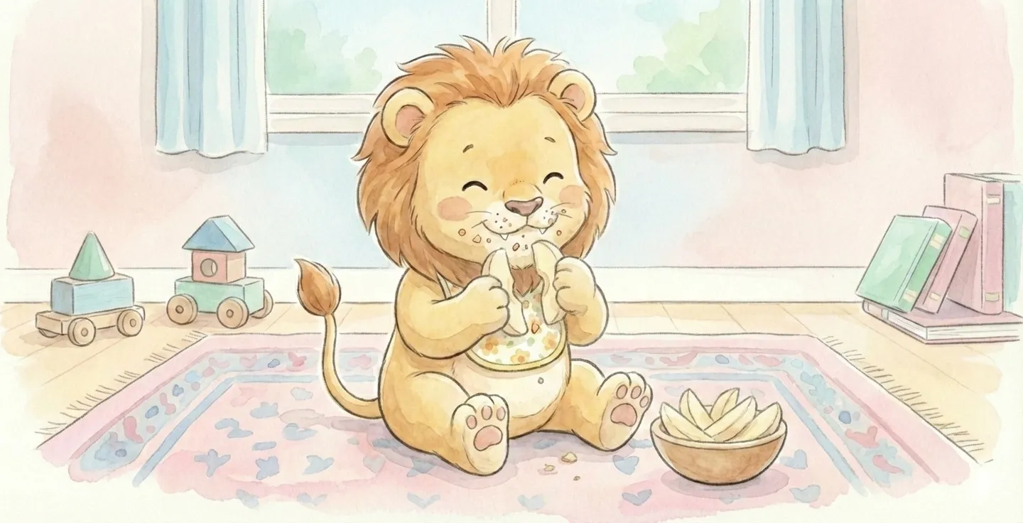 Soft cooked apple pieces prepared for baby