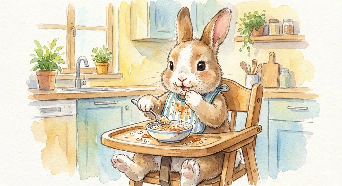 Baby rice cereal prepared for feeding